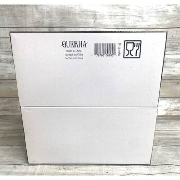 Gurkha 15 Oz Whiskey Glass Set Of 4 Clear Etched Tumblers - Picture 3 of 6